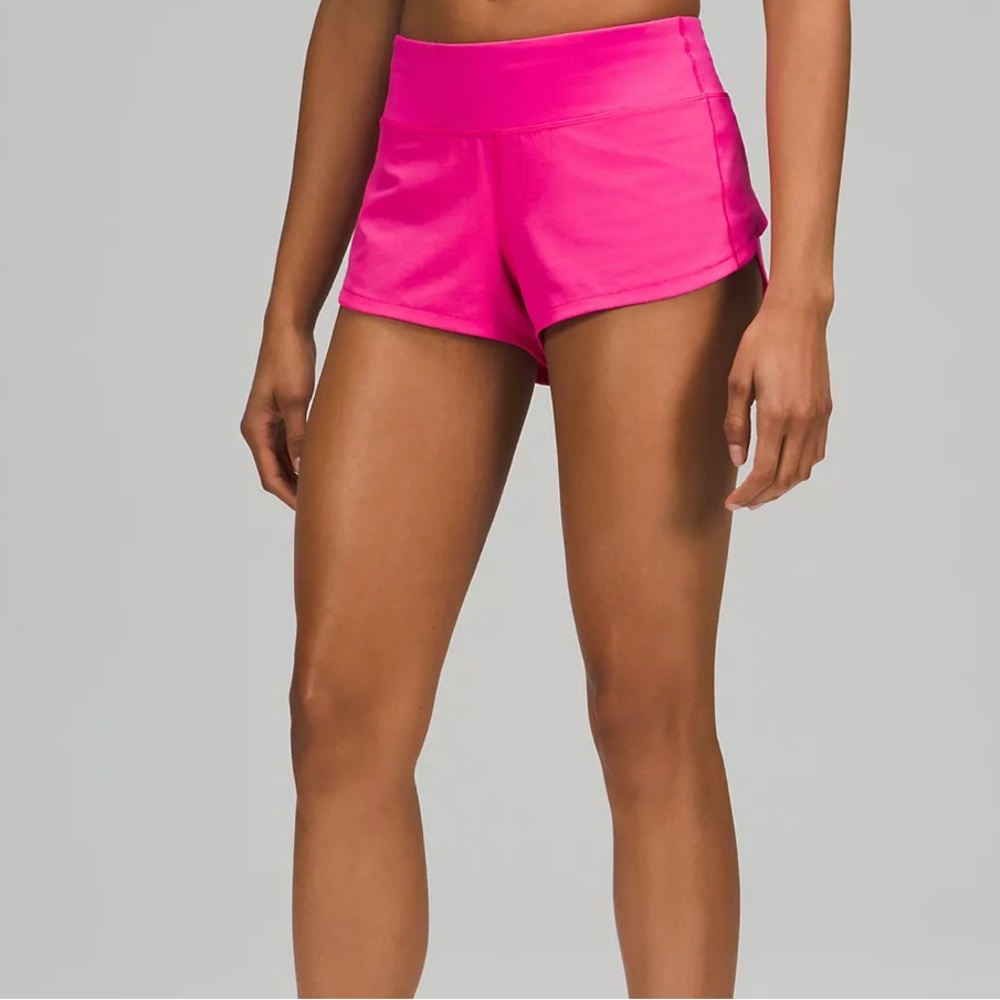 Lululemon Pink Speed Up Low-Rise Shorts 2.5 Length
